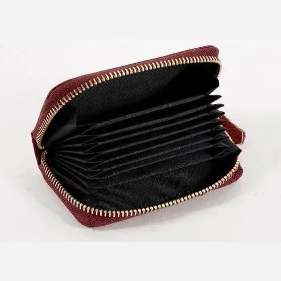 کیف پول جاکارتی چرم مصنوعی مدل آکاردئونی طرح شسته مدل ترنج — تصویر ۶