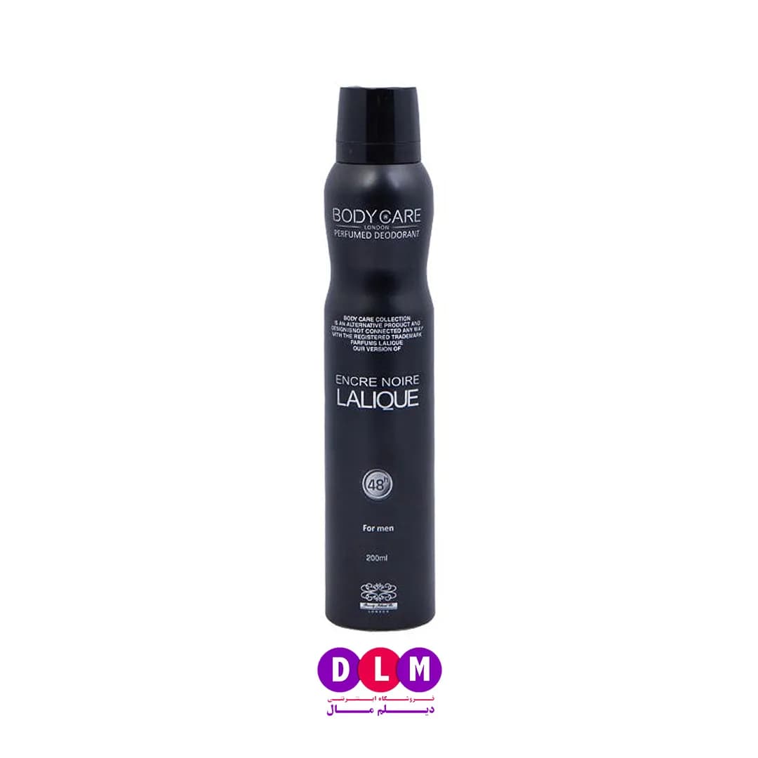اسپری عطر مردانه بادی کر مدل لالیک انکر نویر با رایحه‌ای گرم و چوبی