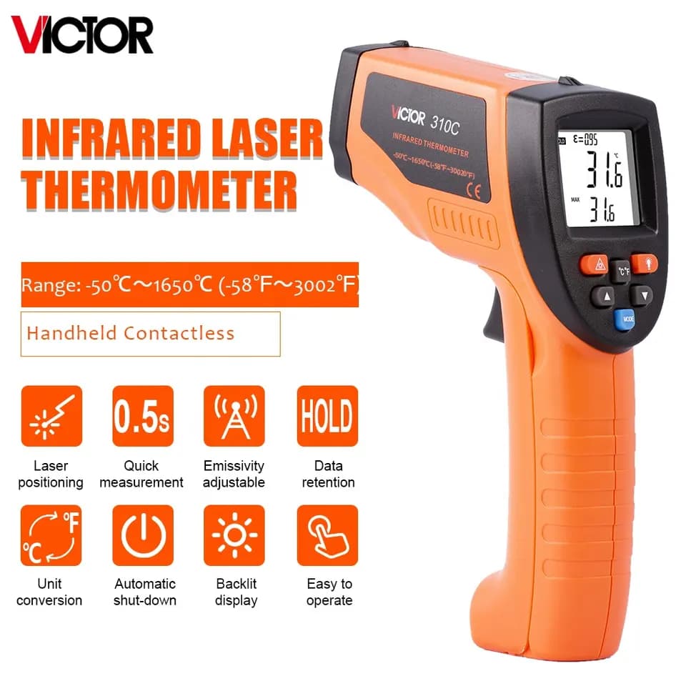 دماسنج لیزری ویکتور مدل VICTOR 310C — تصویر ۲