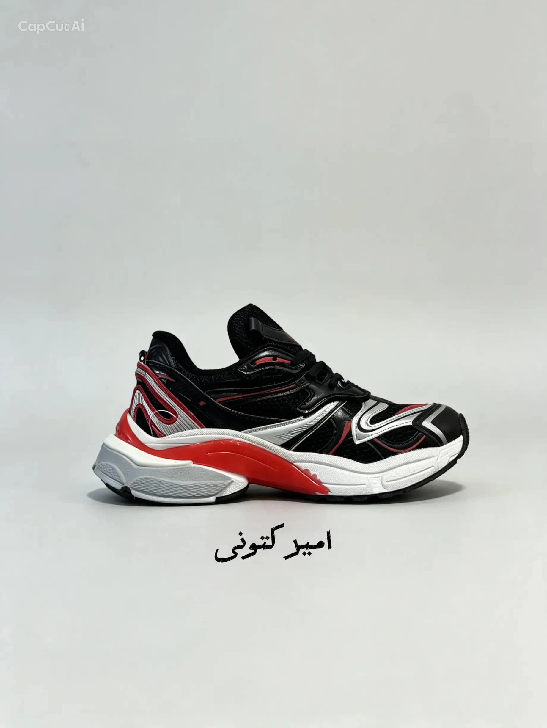 بالنسیاگا رانر مشکی قرمز کد155 — تصویر ۳
