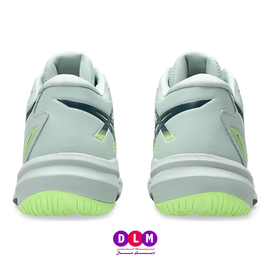 کفش والیبال اسکای الیت 3 – ASICS Sky Elite 3 رنگ سفید طوسی سبز — تصویر ۷