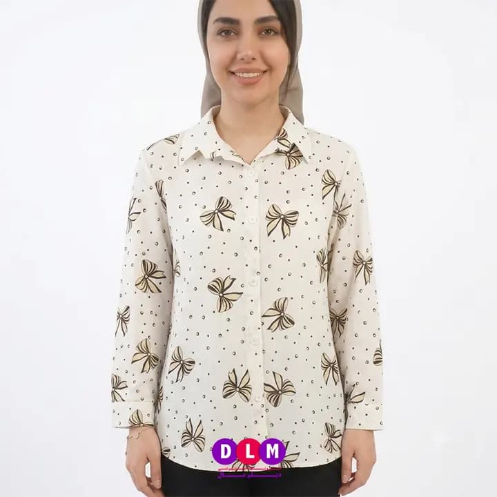 شومیز زنانه خنک طرح پاپیونی فری سایز — تصویر ۱۲