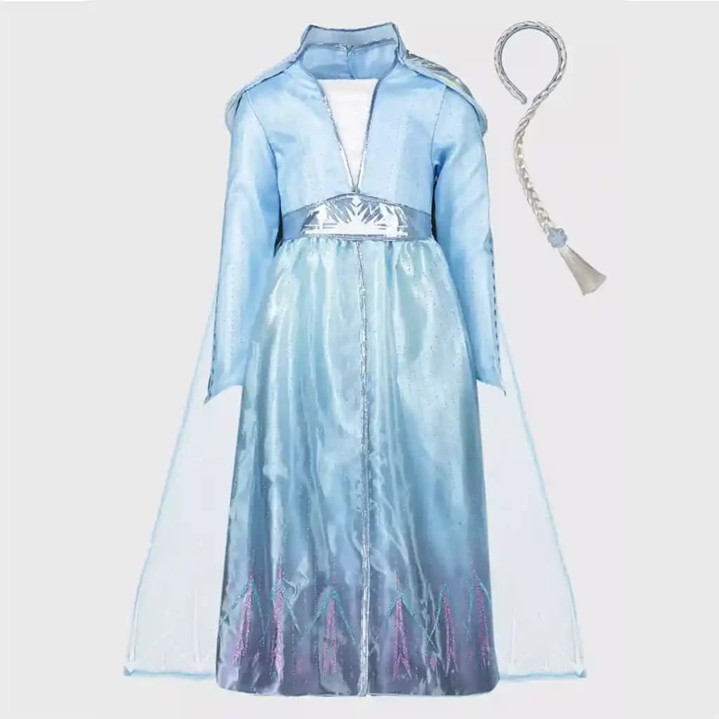 کاستوم ست پیراهن و تل مو ایفای نقش السا فروزن frozen تولد سایز 3 تا 10 سال تی یو TU انگلیس 135853334