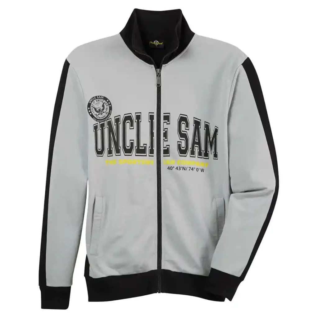 ست سویشرت و شلوار طوسی مردانه سایز بزرگ آنکل سم uncle sam سایز 4XL — تصویر ۷
