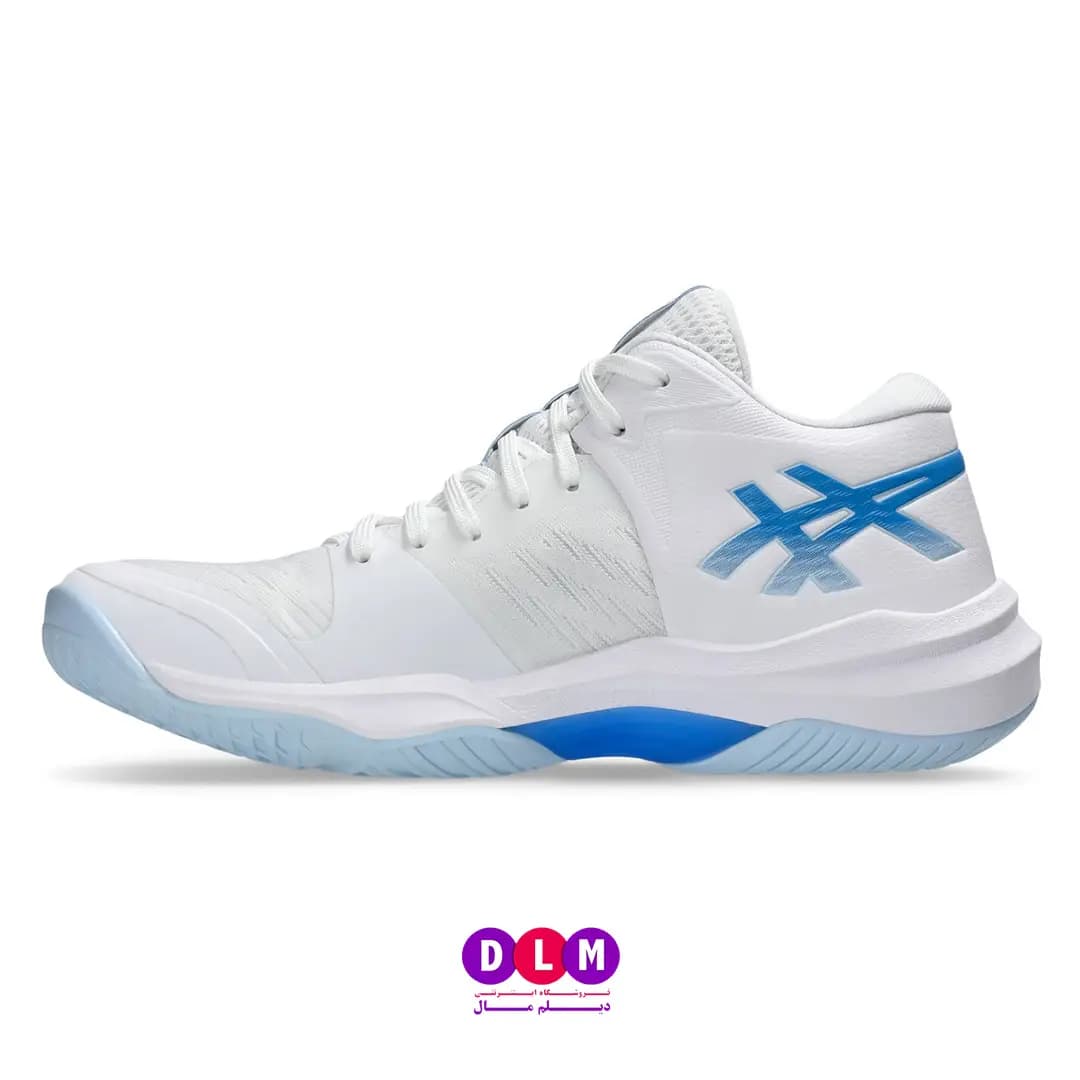 کفش والیبال اسکای الیت 3 – ASICS Sky Elite 3 رنگ سفید آبی (سایزبندی 36 تا 40 ) — تصویر ۵