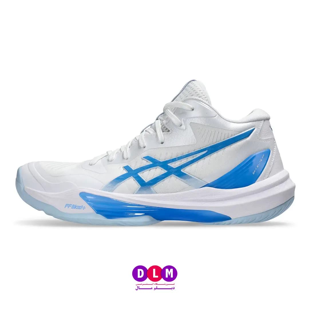 کفش والیبال اسکای الیت 3 – ASICS Sky Elite 3 رنگ سفید آبی — تصویر ۱۱