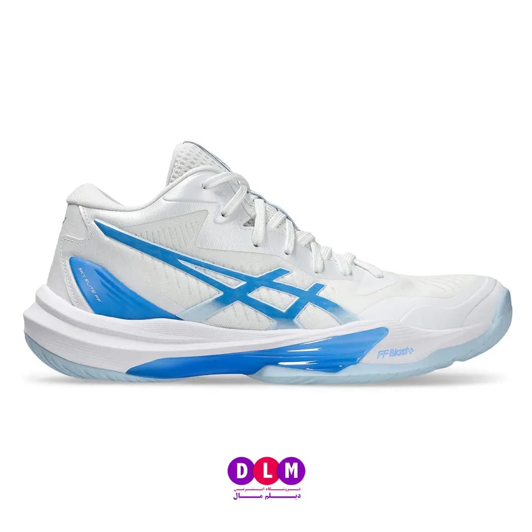 کفش والیبال اسکای الیت 3 – ASICS Sky Elite 3 رنگ سفید آبی — تصویر ۱۰
