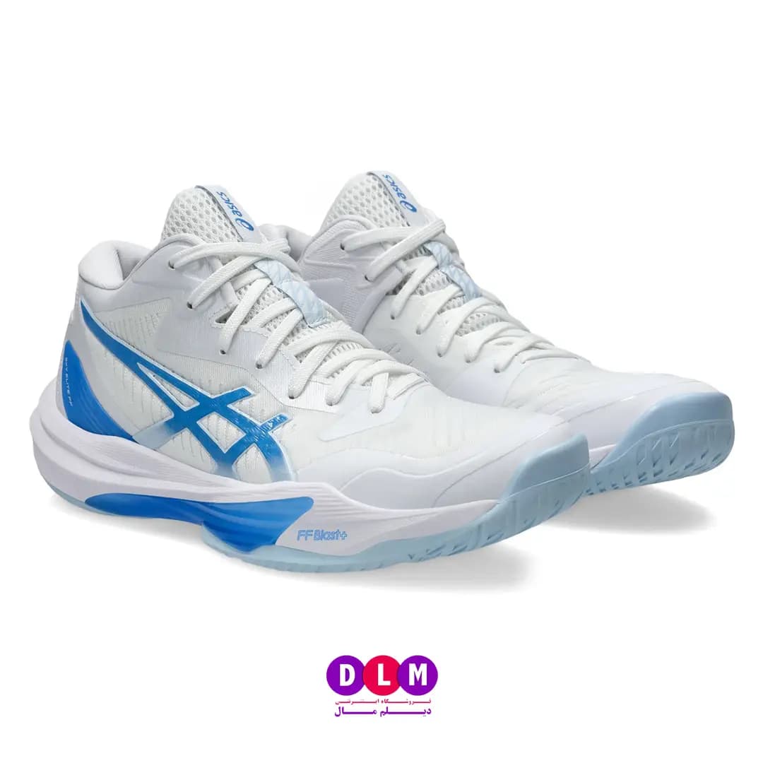 کفش والیبال اسکای الیت 3 – ASICS Sky Elite 3 رنگ سفید آبی