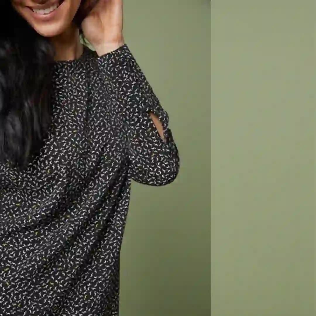 پیراهن زنانه مشکی با طرح ماه نکست NEXT انگلیس سایز 40 728598 — تصویر ۴