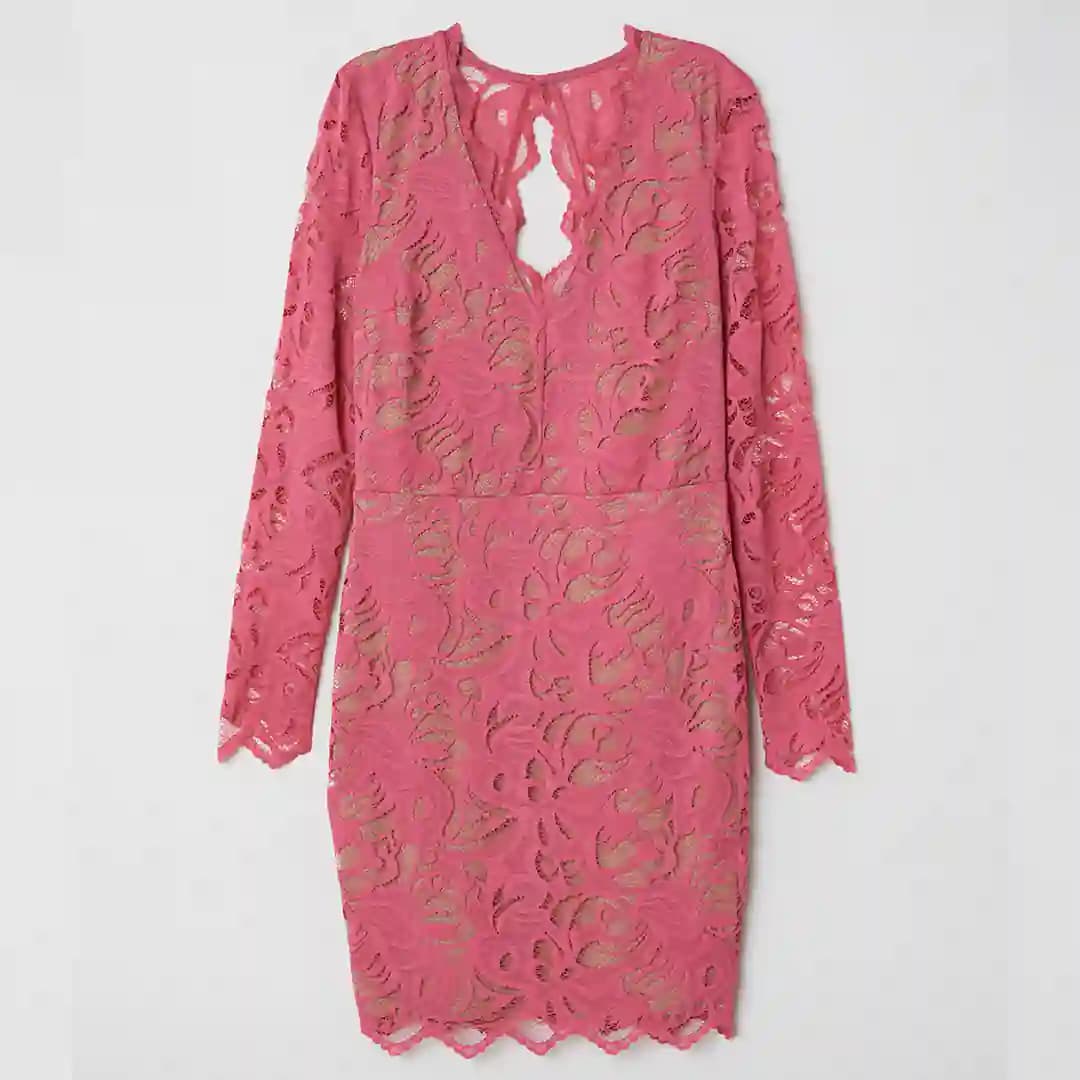 پیراهن مجلسی دانتل گیپور زنانه دخترانه اچ اند ام H&M کات لیبل سایز 36 — تصویر ۵