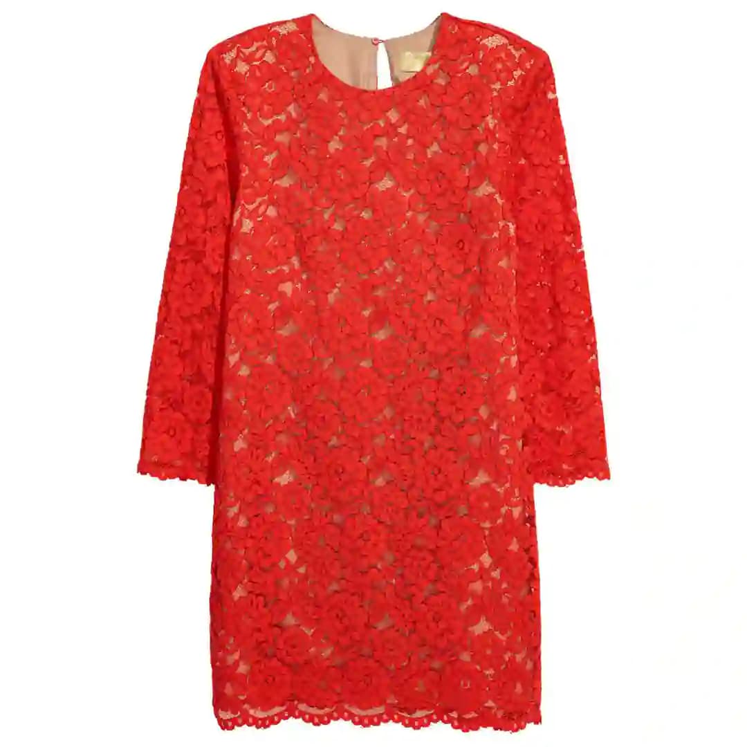 پیراهن مجلسی گیپور زنانه دخترانه اچ اند ام H&M کات لیبل سایز 32