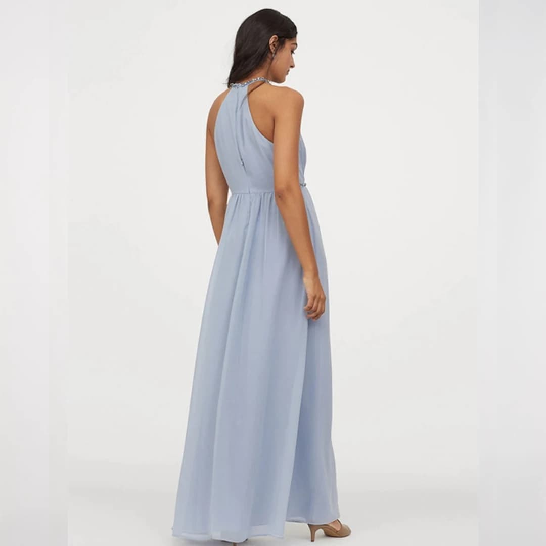 پیراهن مجلسی سنگدوزی سایز بزرگ زنانه اچ اند ام H&M کات لیبل سایز 48 و 34 — تصویر ۷
