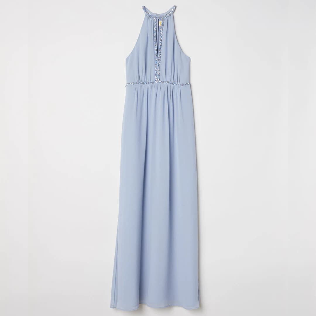 پیراهن مجلسی سنگدوزی سایز بزرگ زنانه اچ اند ام H&M کات لیبل سایز 48 و 34 — تصویر ۶