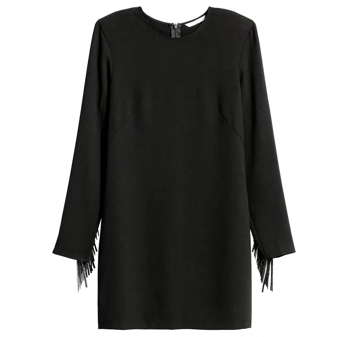 پیراهن کابویی نگین دار مشکی اچ اند ام H&M