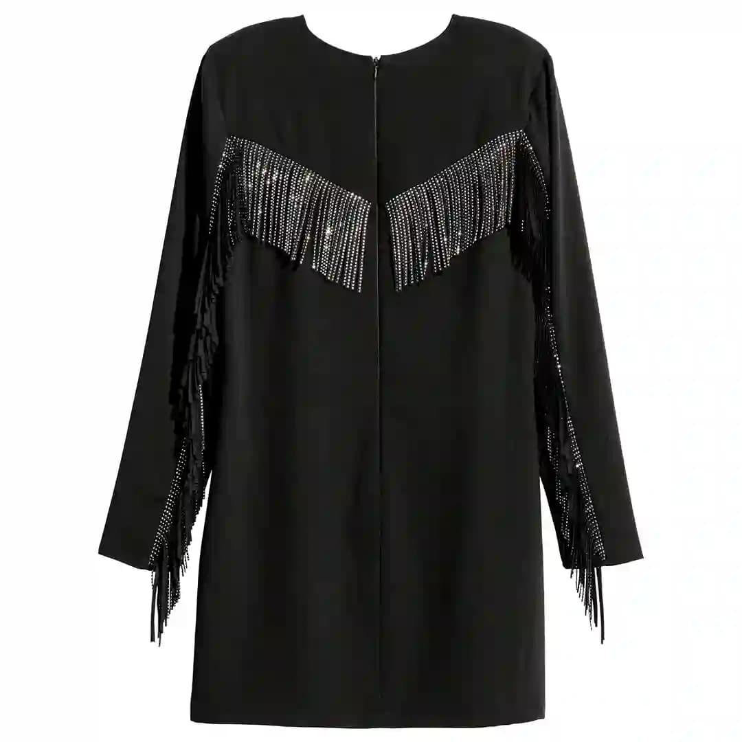 پیراهن کابویی نگین دار مشکی اچ اند ام H&M — تصویر ۲