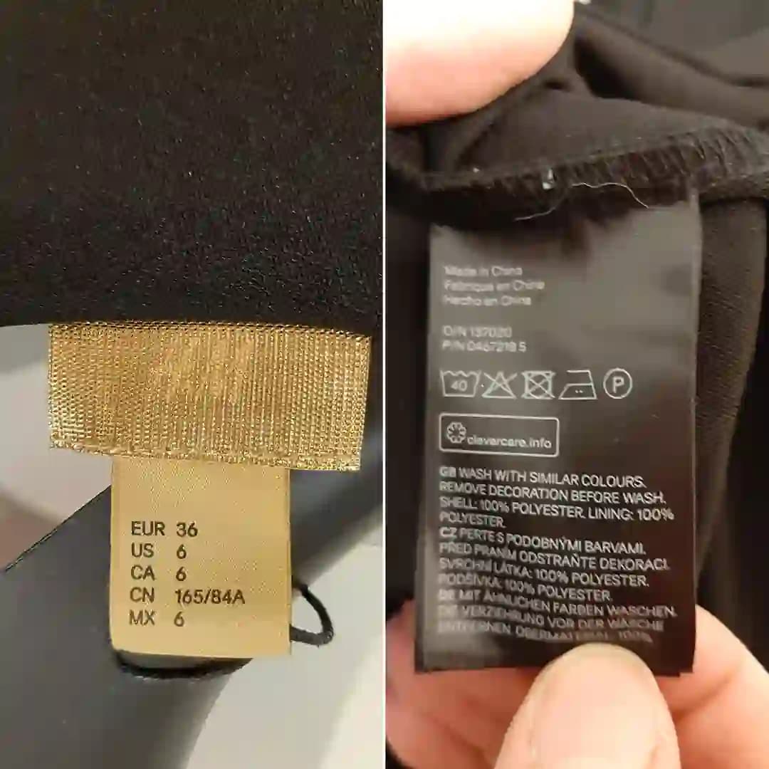 پیراهن بلند کمردار مشکی اچ اند ام H&M — تصویر ۷