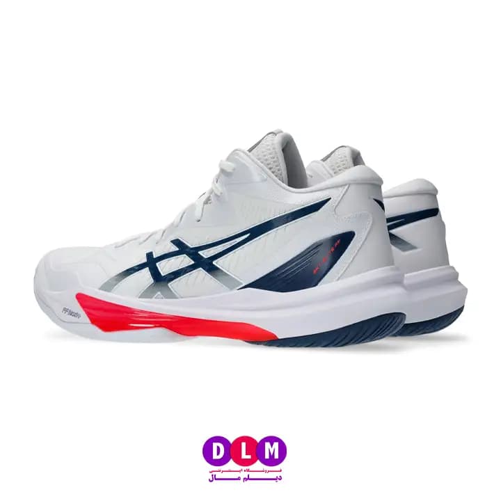 کفش والیبال اسکای الیت 3 – ASICS Sky Elite 3 رنگ سفید سرمه ای — تصویر ۱۱