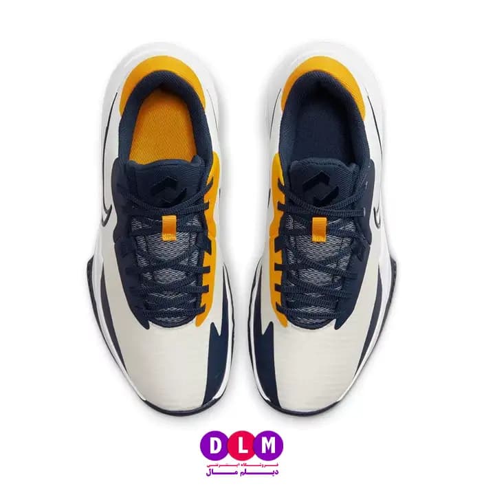 کفش بسکتبال نایک پرسیژن 6 رنگ سفید سرمه ای – Nike Precision 6 (سایزبندی 36 تا 40) — تصویر ۱۲