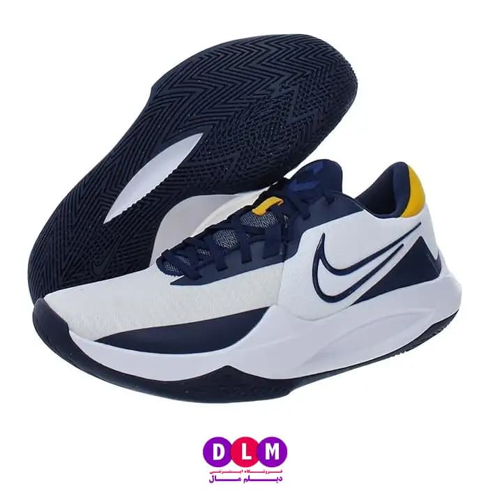 کفش بسکتبال نایک پرسیژن 6 رنگ سفید سرمه ای – Nike Precision 6 (سایزبندی 36 تا 40) — تصویر ۵