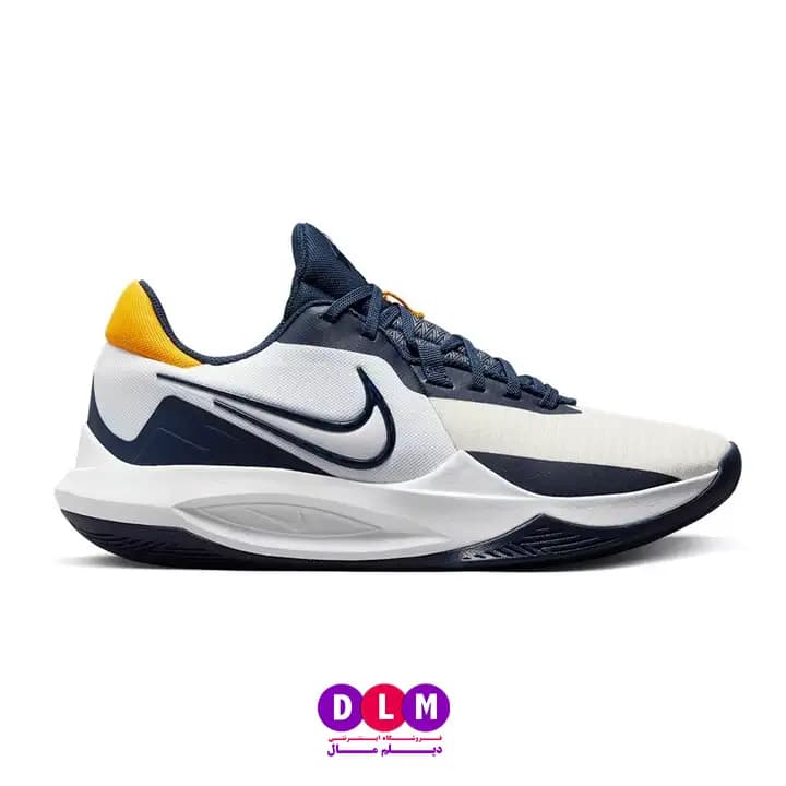کفش بسکتبال نایک پرسیژن 6 رنگ سفید سرمه ای – Nike Precision 6 (سایزبندی 36 تا 40) — تصویر ۷