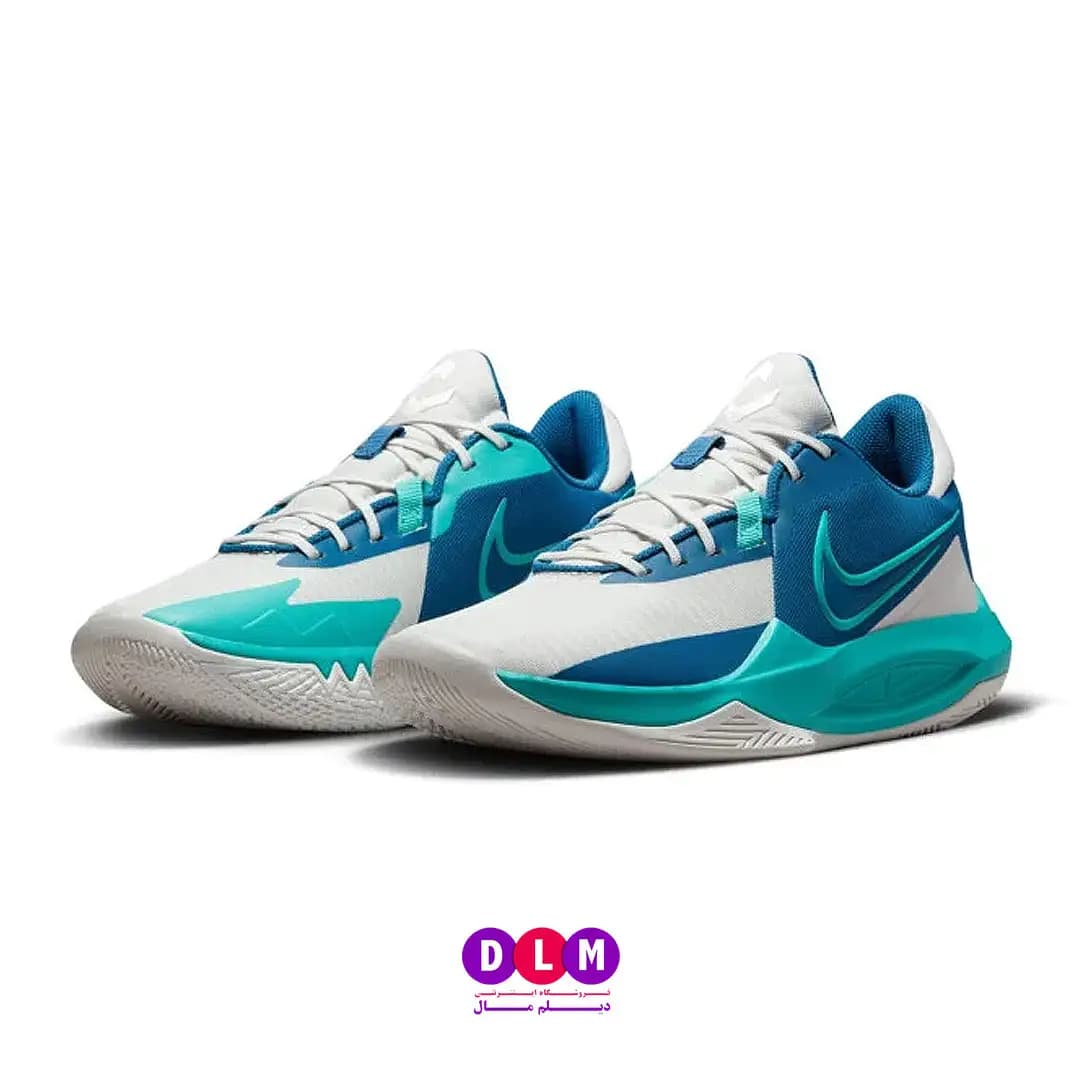 کفش بسکتبال نایک پرسیژن 6 رنگ سفید آبی – Nike Precision 6 White Blue (سایزبندی 36 تا 40 )