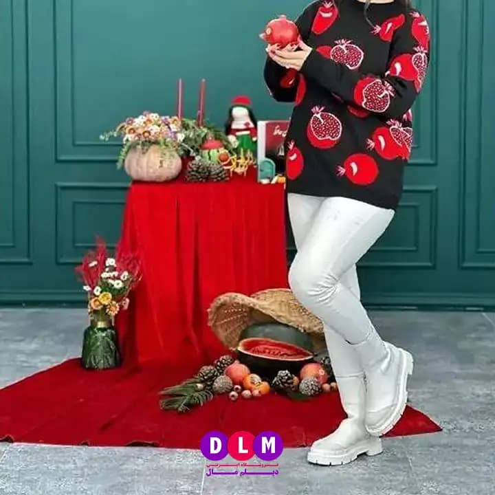 بلوز بافت یلدایی اناری — تصویر ۳