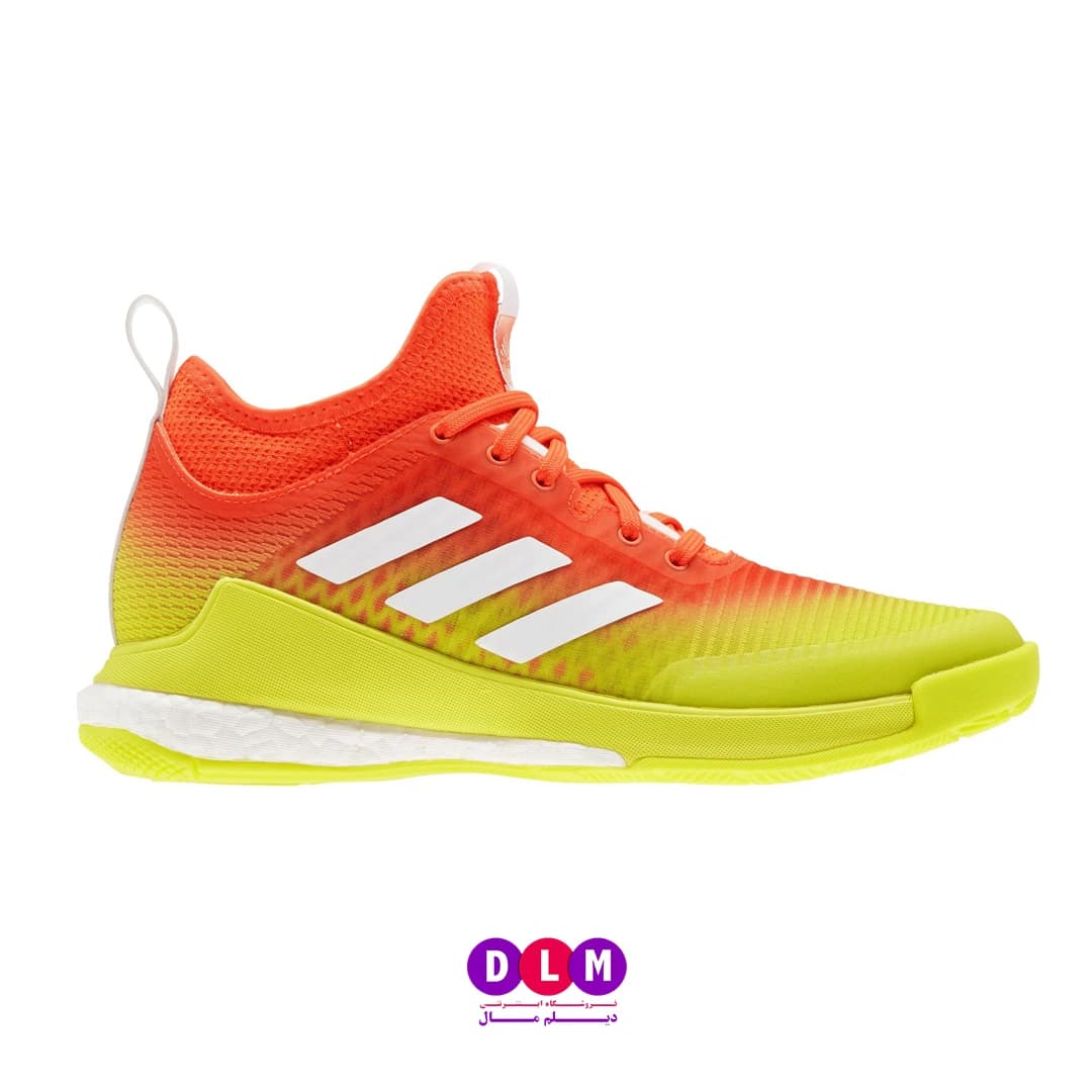 کفش والیبال آدیداس کریزی فلایت Adidas Crazyflight نارنجی زرد — تصویر ۹
