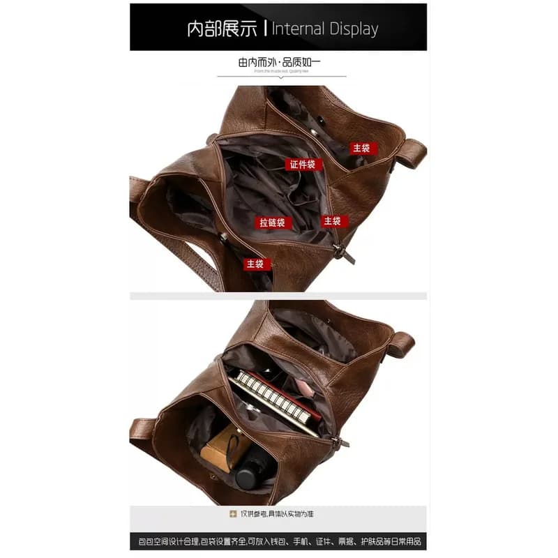 کیف چرم دوشی زنانه اسکارف‌دار (مدل وارداتی لوکس) — تصویر ۹