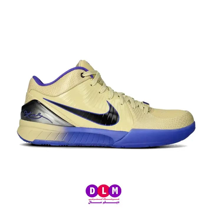 کفش بسکتبال نایک کوبی ۴ – Nike Kobe 4 Protro رنگ زرد آبی — تصویر ۱۰