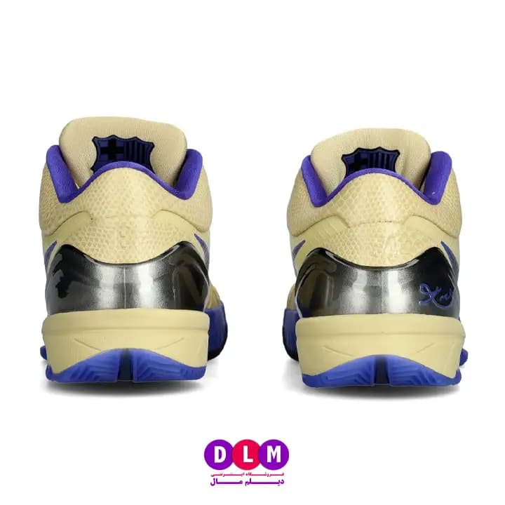 کفش بسکتبال نایک کوبی ۴ – Nike Kobe 4 Protro رنگ زرد آبی — تصویر ۵