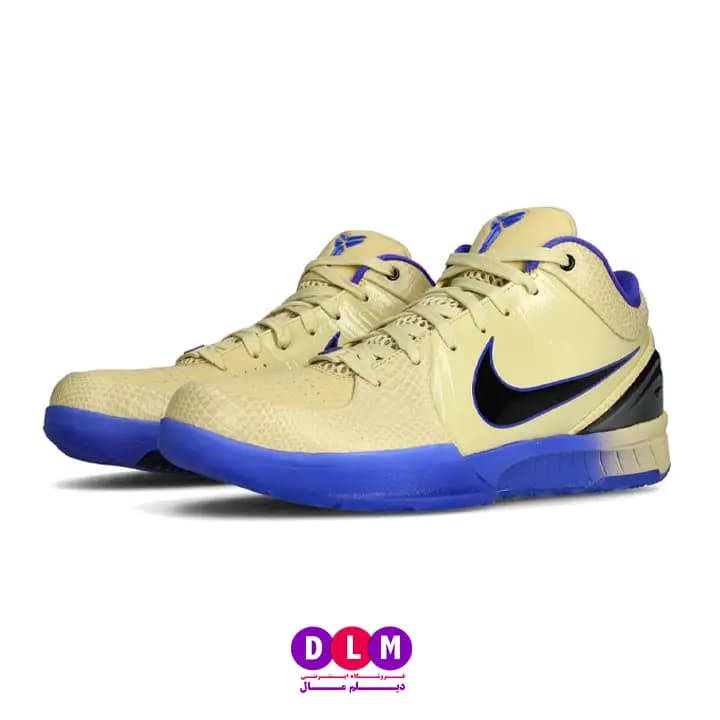 کفش بسکتبال نایک کوبی ۴ – Nike Kobe 4 Protro رنگ زرد آبی