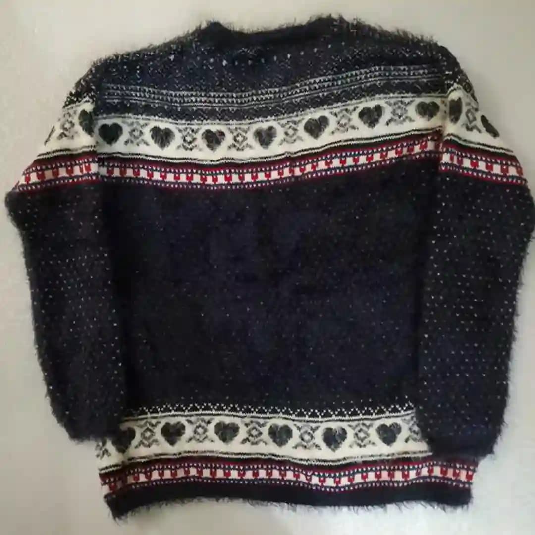 ژاکت موهر سورمه ای طرح دار اسمارا ESMARA — تصویر ۳