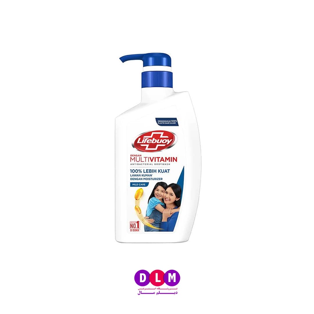 🛁✨ شامپو بدن مولتی ویتامین لایف بوی Lifebuoy Gentle Skincare رنگ آبی (اصلی)