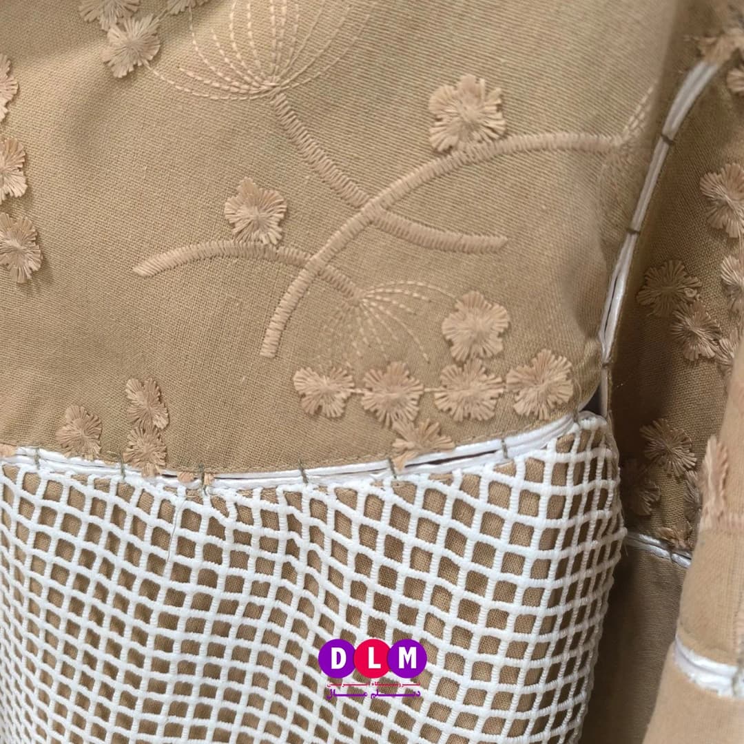 کت ترکیبی لنین گلدوزی دانتل – شیک و خاص برای هر موقعیتی — تصویر ۷