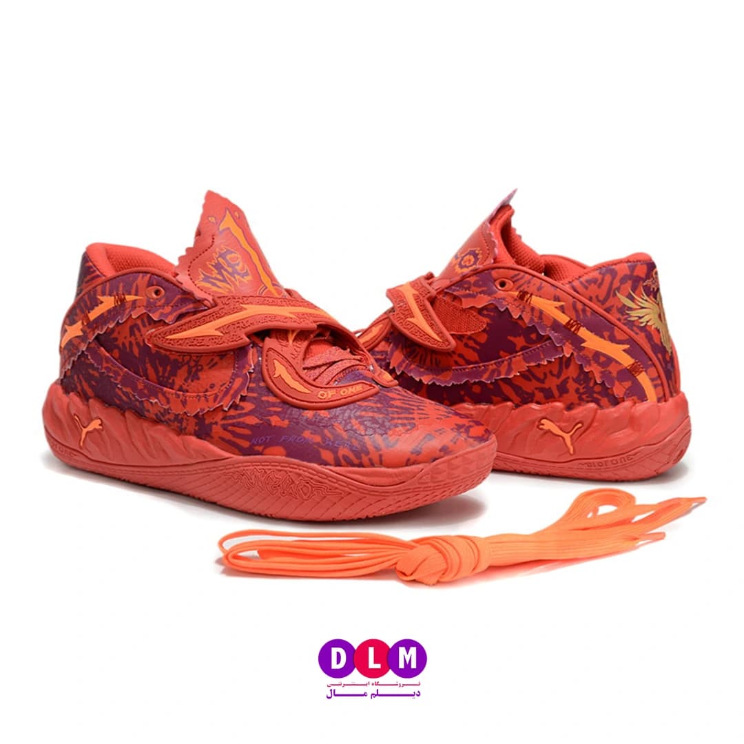 کفش بسکتبال پوما مدل ام بی 05 – Puma MB.05 رنگ قرمز بنفش — تصویر ۹