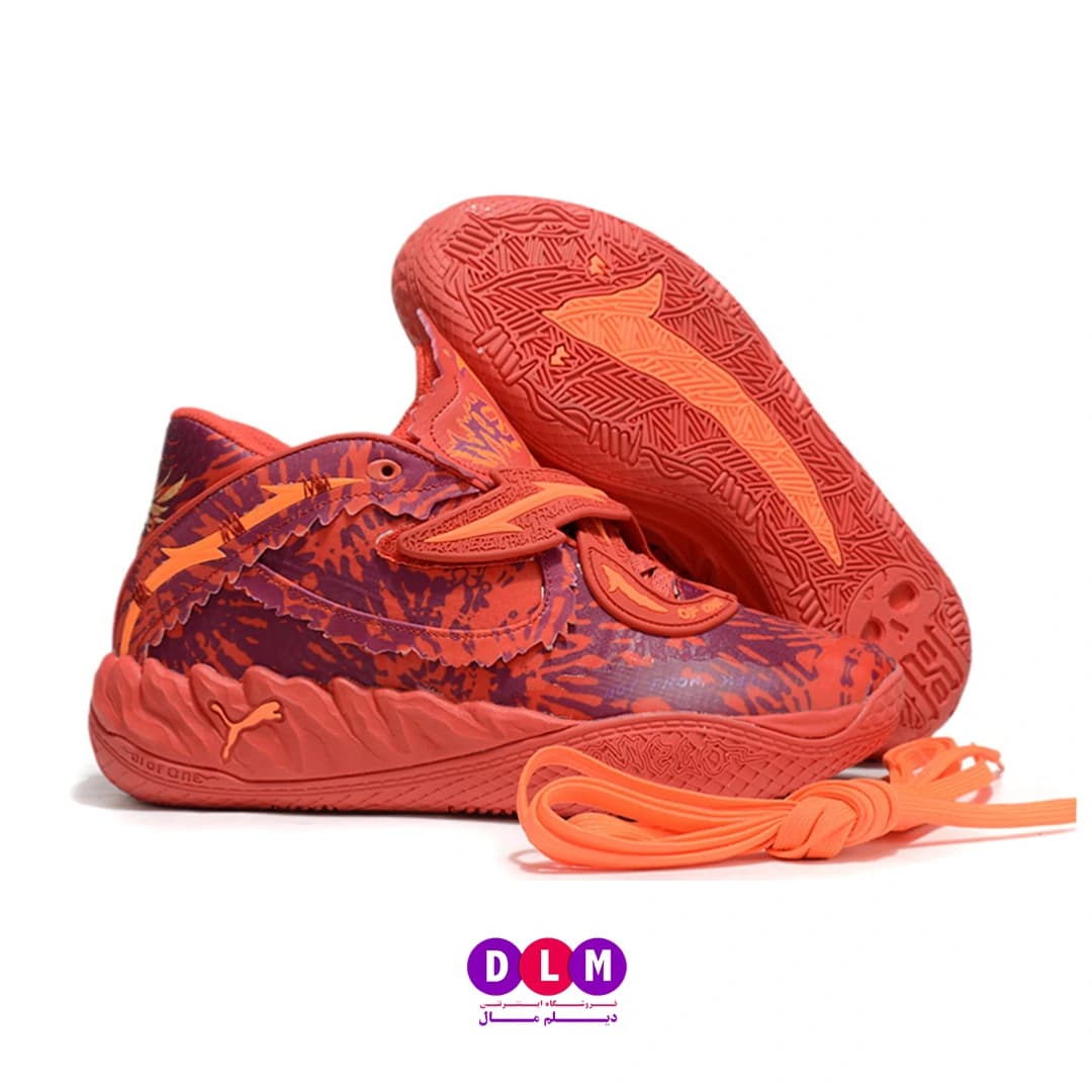 کفش بسکتبال پوما مدل ام بی 05 – Puma MB.05 رنگ قرمز بنفش — تصویر ۱۱