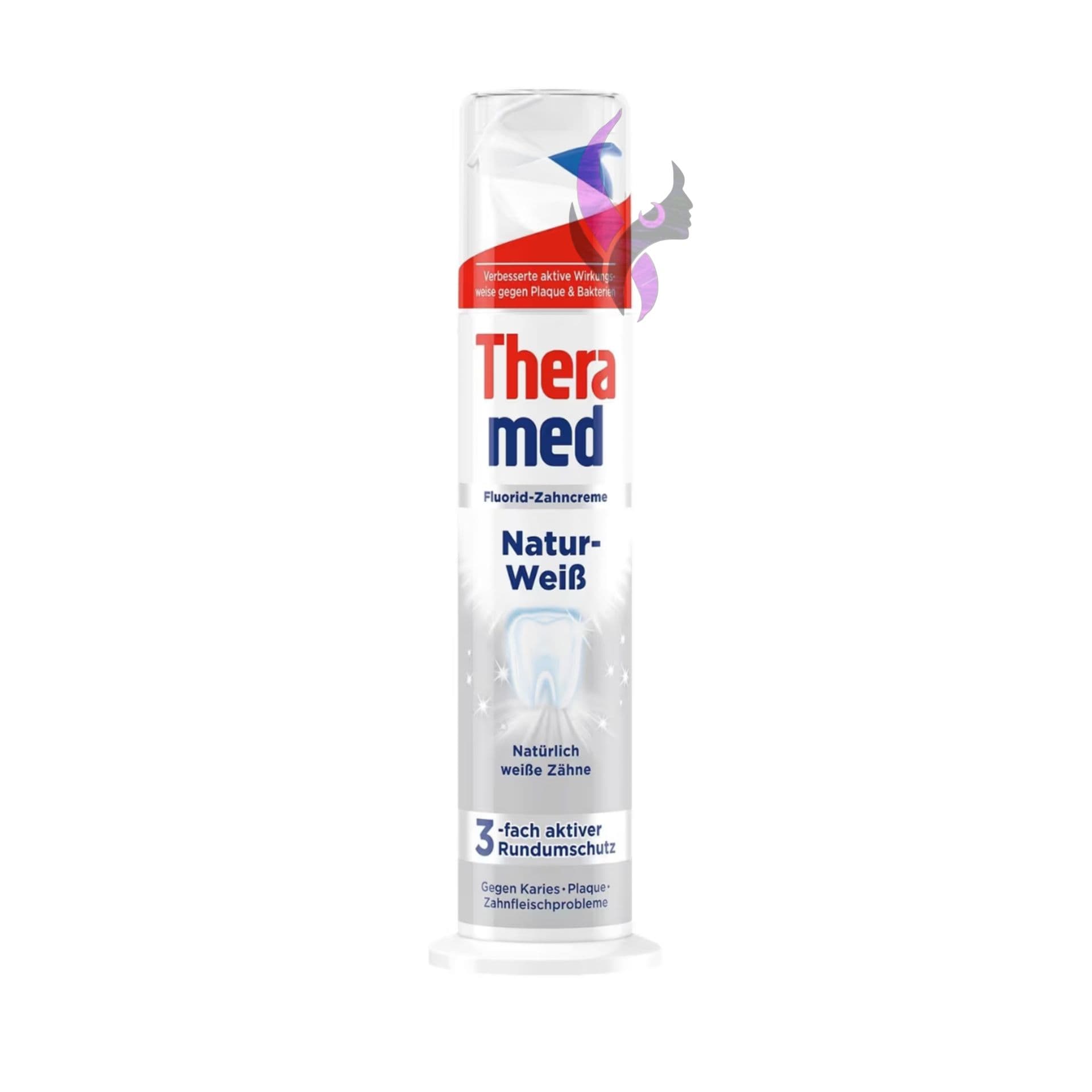 خمیر دندان پمپی سفید کننده ترامد مدل Nature Weib حجم 100 میل Theramed — تصویر ۲