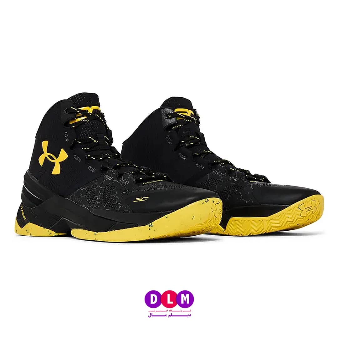 کفش بسکتبال کری 2 رنگ مشکی زرد – Under Armour Curry 2 Black Knight