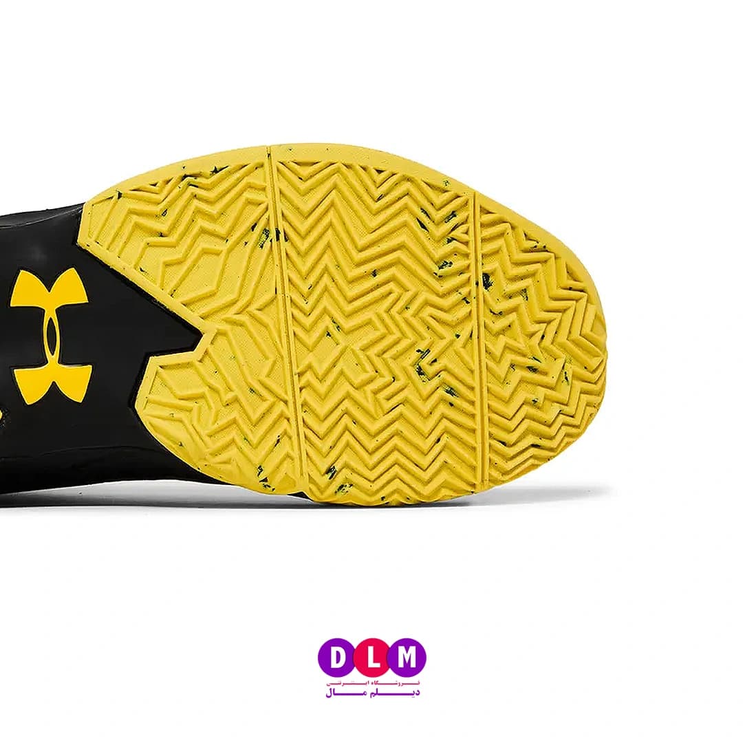 کفش بسکتبال کری 2 رنگ مشکی زرد – Under Armour Curry 2 Black Knight — تصویر ۸