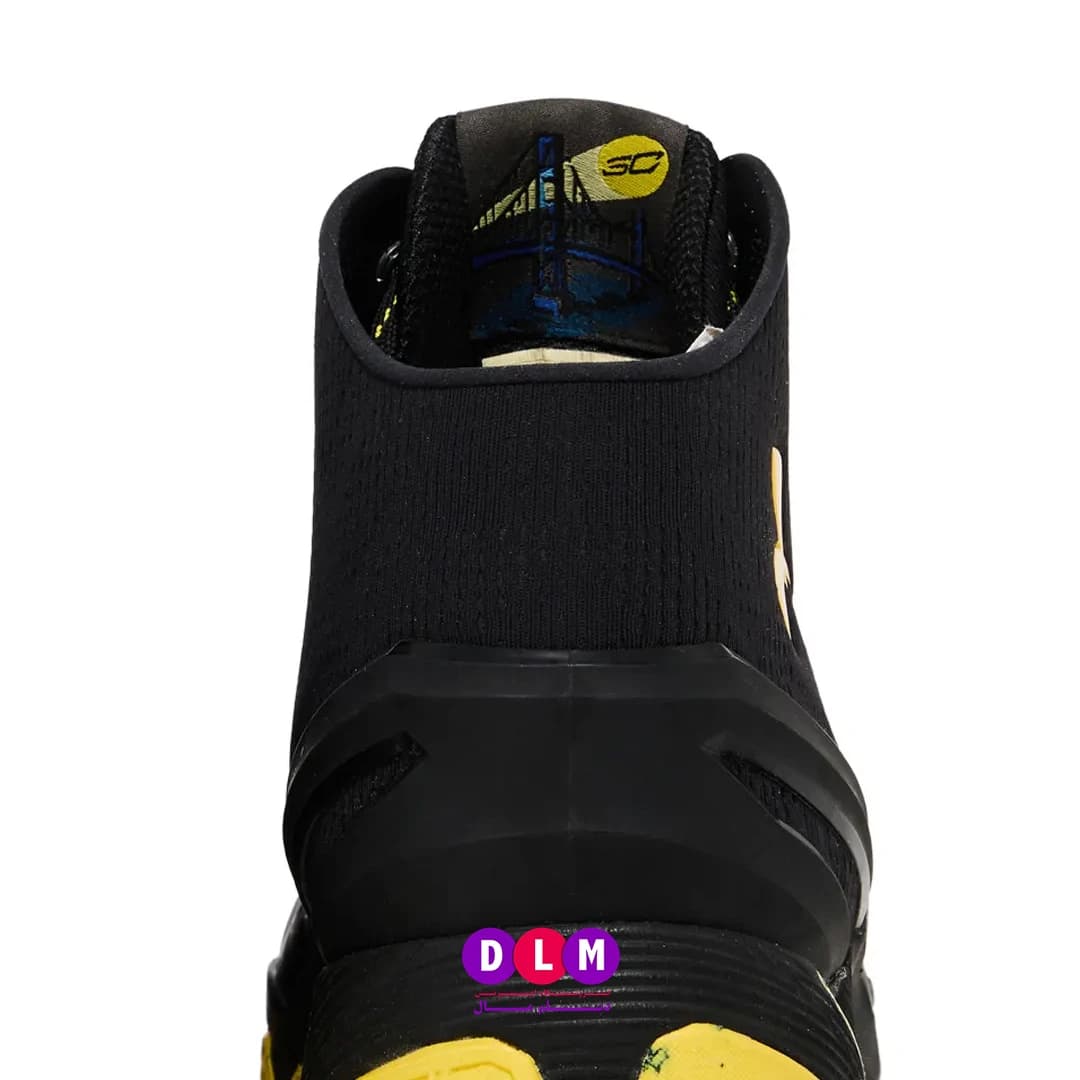کفش بسکتبال کری 2 رنگ مشکی زرد – Under Armour Curry 2 Black Knight — تصویر ۶
