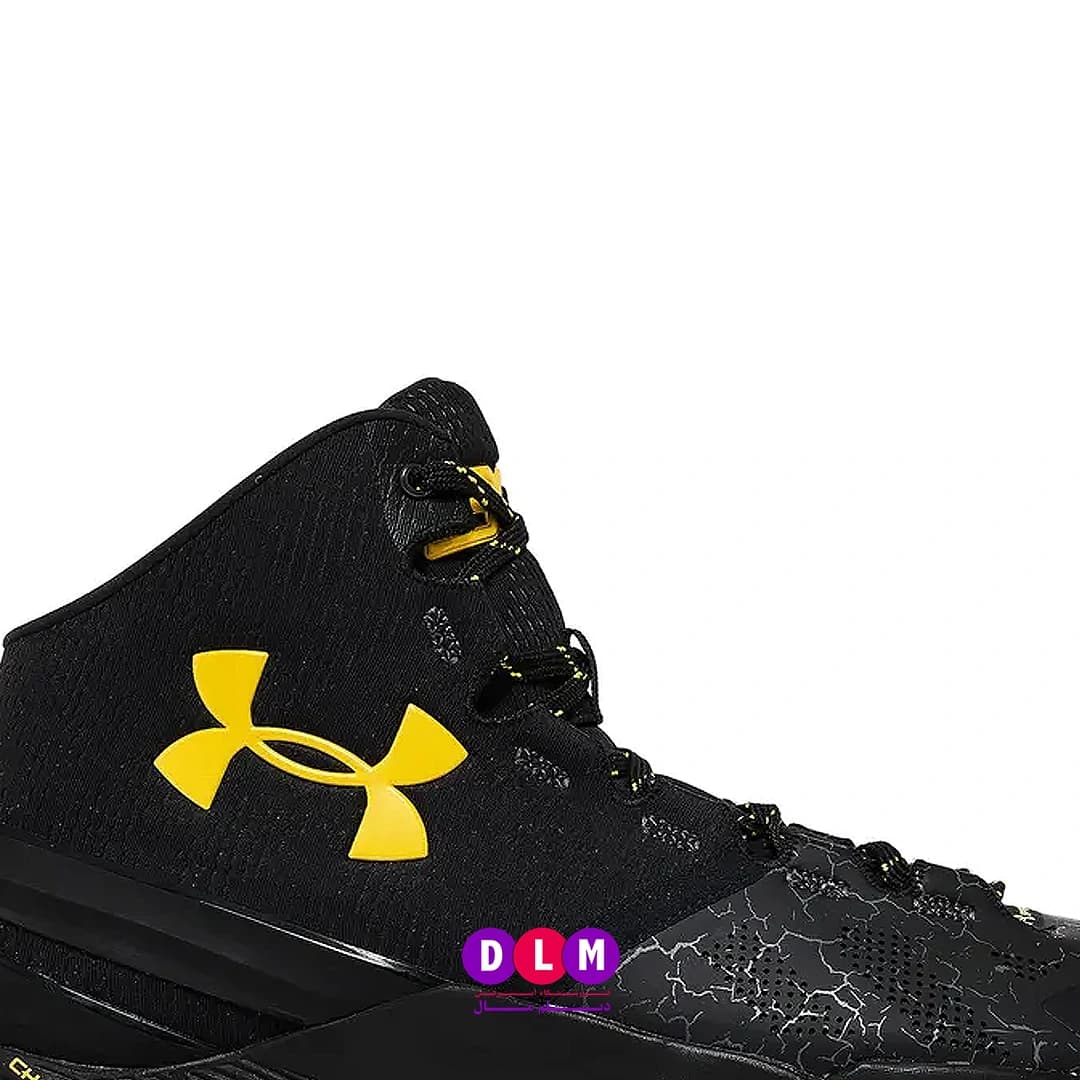 کفش بسکتبال کری 2 رنگ مشکی زرد – Under Armour Curry 2 Black Knight — تصویر ۵