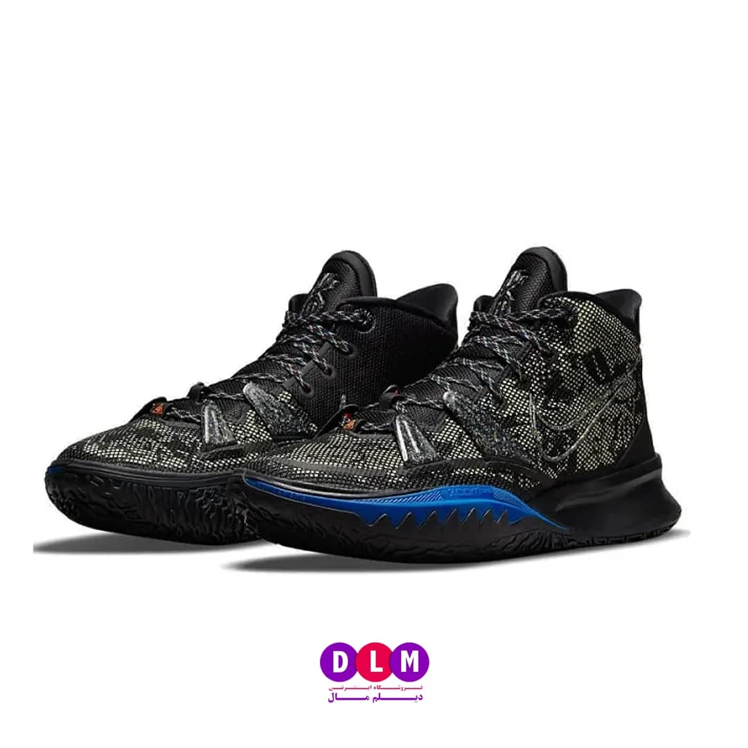 کفش بسکتبال کایری 7 مشکی آبی – Nike Kyrie 7 Black University blue — تصویر ۷