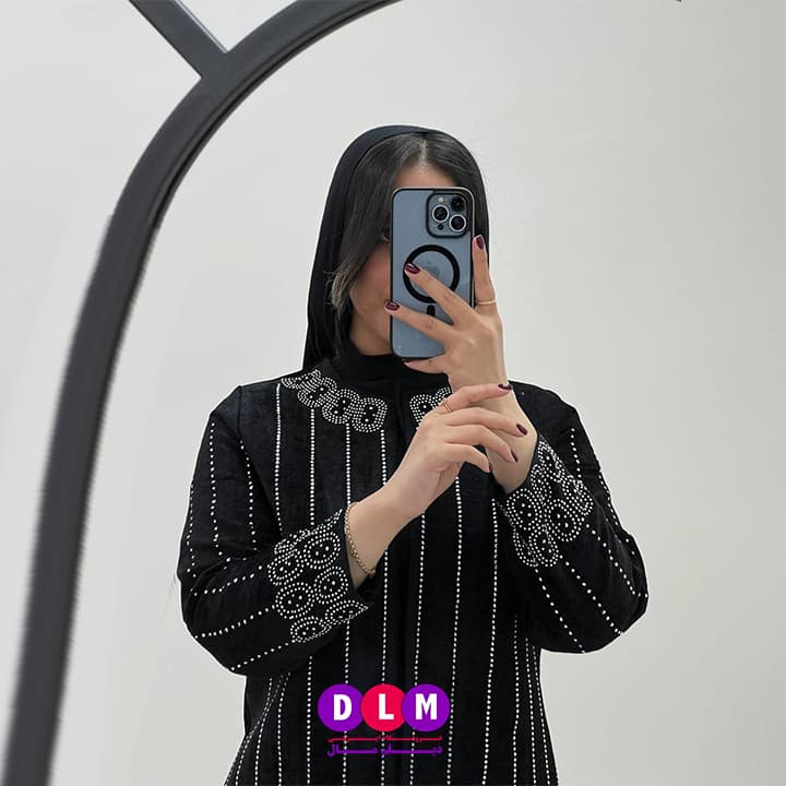 مانتو مشکی مدل سیلوانا — تصویر ۴