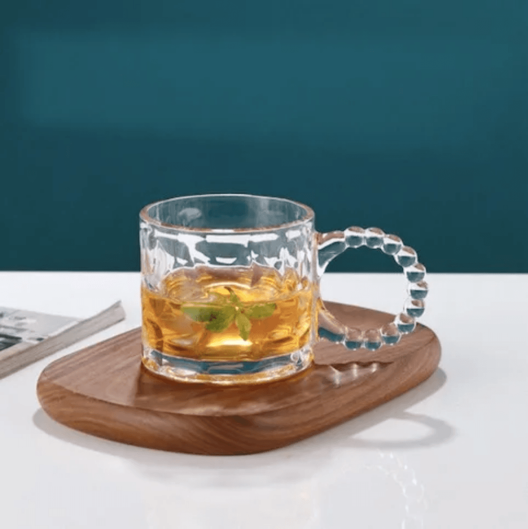 ماگ دسته مرواریدی دست۶عددی حجم 320ml کد TZ4301c دلی گلس