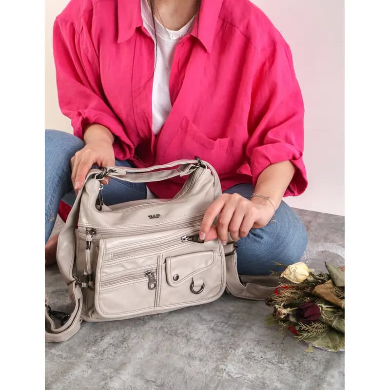 کیف سه‌کاره چرم‌شسته اورجینال وارداتی — تصویر ۱۰