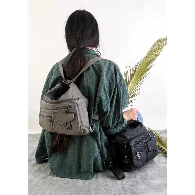 کیف سه‌کاره چرم‌شسته اورجینال وارداتی — تصویر ۷