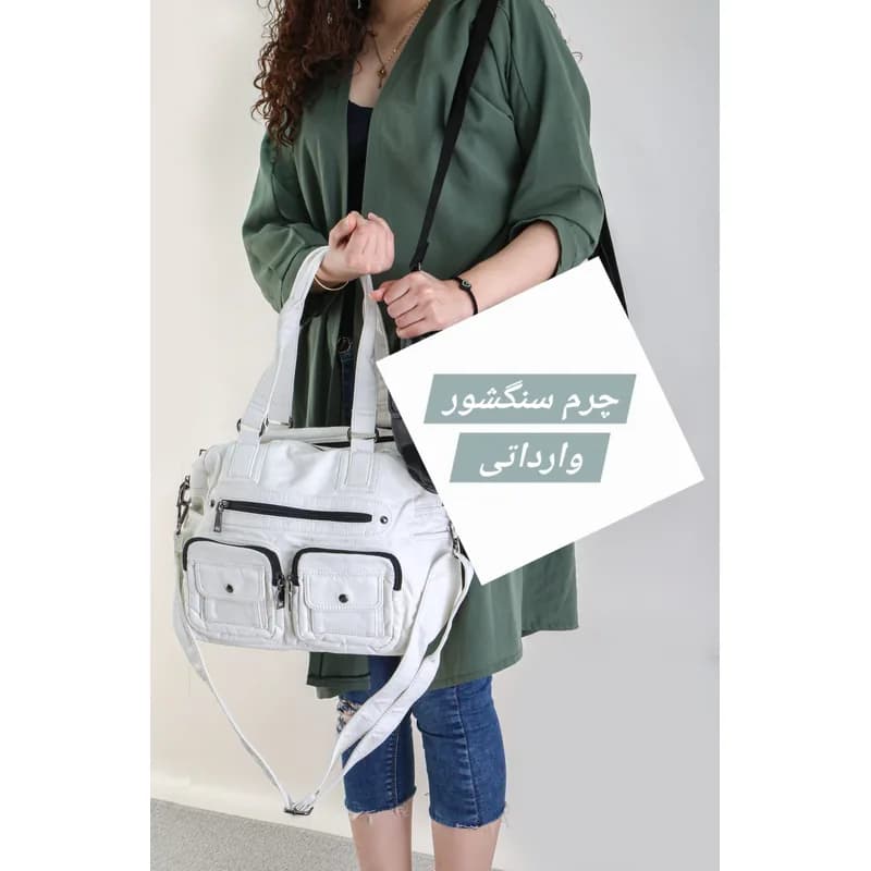 کیف اورجینال چرم‌ سنگشور وارداتی — تصویر ۸