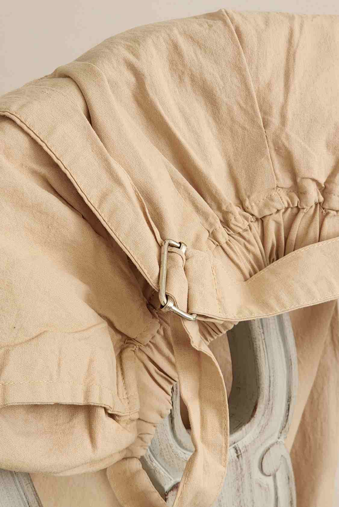 شلوار لینن بگ کرم کد 3005 — تصویر ۴