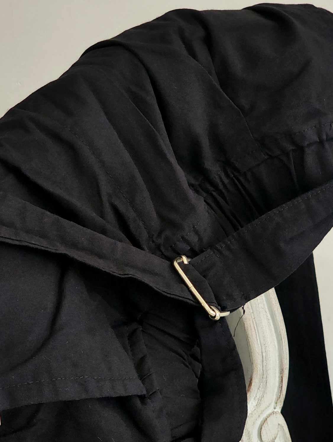 شلوار لینن بگ مشکی کد 3004 — تصویر ۴