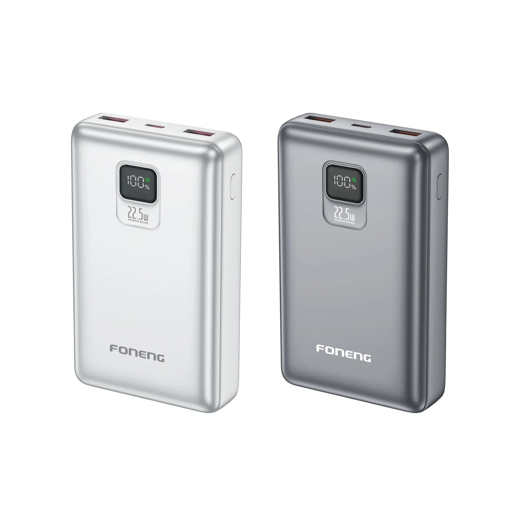 پاوربانک فونگ مدل FONENG PX125 ظرفیت 10000 میلی‌آمپر ساعت با شارژ سریع 22.5 وات و 3 خروجی